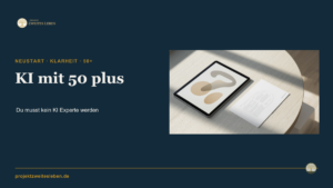 Tablet neben Papiernotizen als ruhiges Symbol für einen einfachen Einstieg in KI mit 50 plus