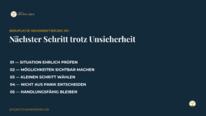 Der Arbeitsmarkt wird ruhiger: Was bedeutet das für deinen nächsten beruflichen Schritt mit 50? Neutrale moderne Büroarchitektur mit hellem Eingangsbereich als Symbol für berufliche Neuorientierung ab 50