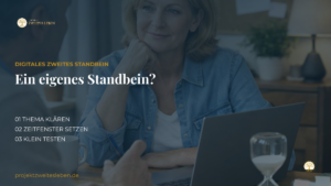 Moderne digitale Arbeitsumgebung ohne erkennbare Person als Symbol für den vorsichtigen Aufbau eines digitalen zweiten Standbeins.